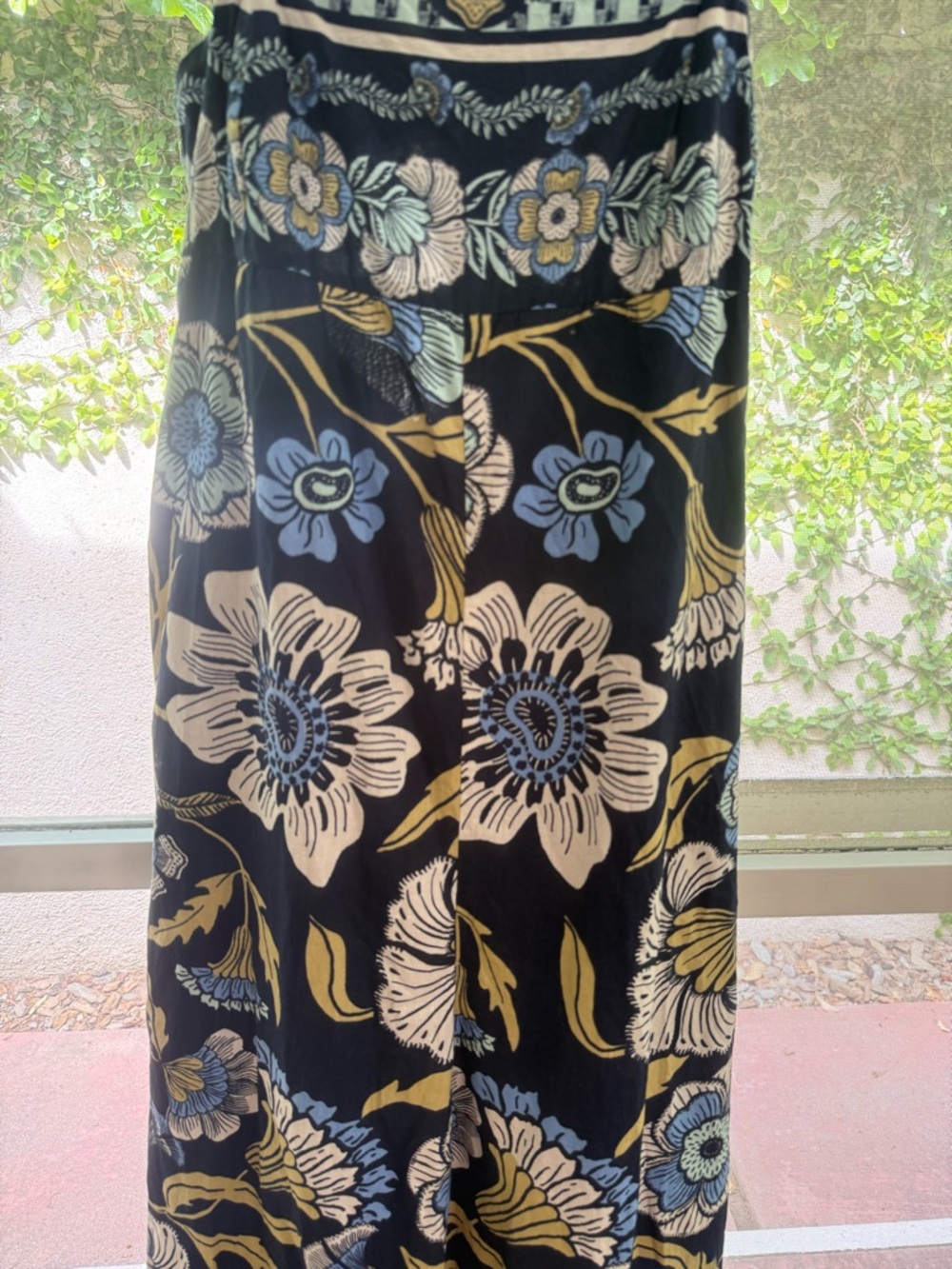 NWOT Free People Bali Albright Floral Boho Jumpsuit Blue Navy Multi 100% Cotton - Picture 6 of 15